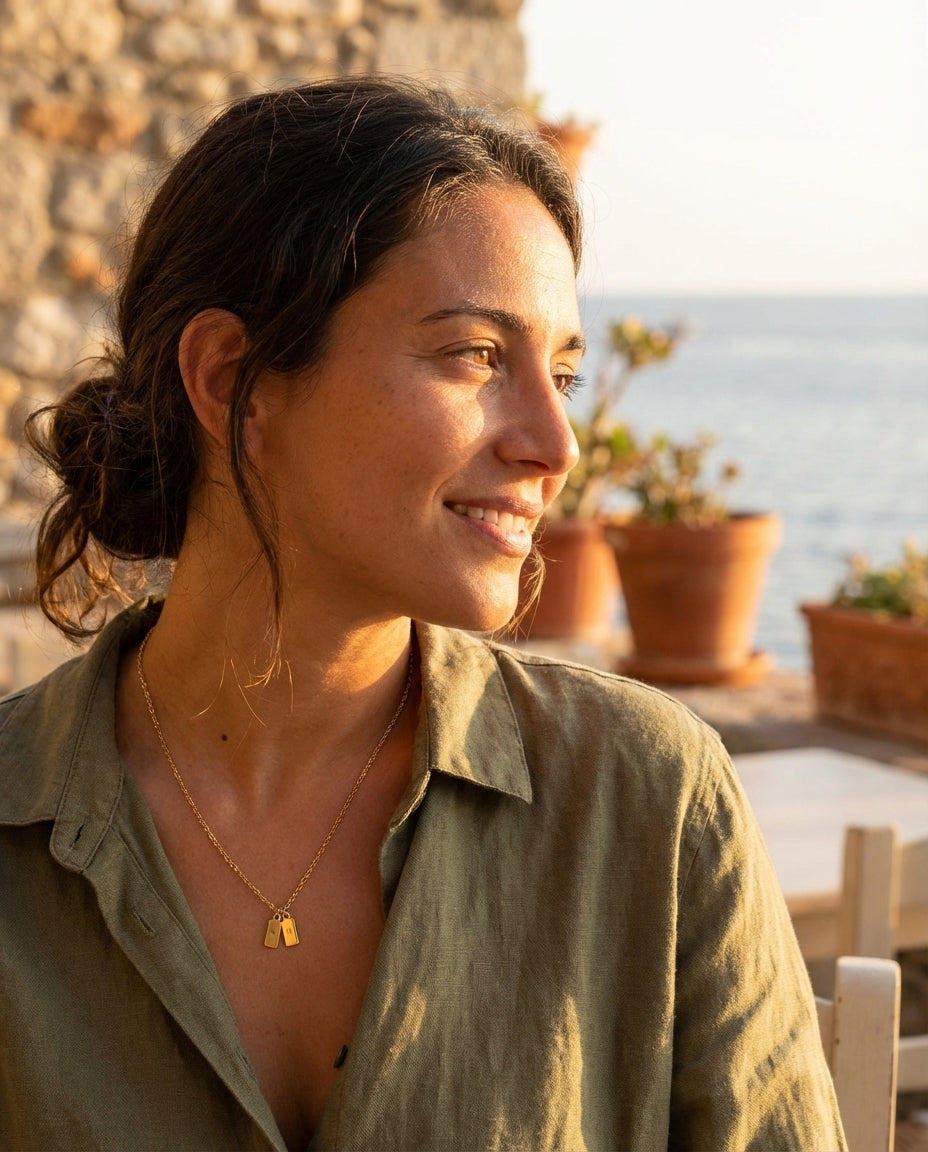 Collier Duo d'Initiales – Gravure Personnalisée