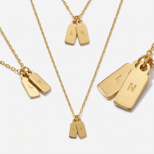 Collier Duo d'Initiales – Gravure Personnalisée