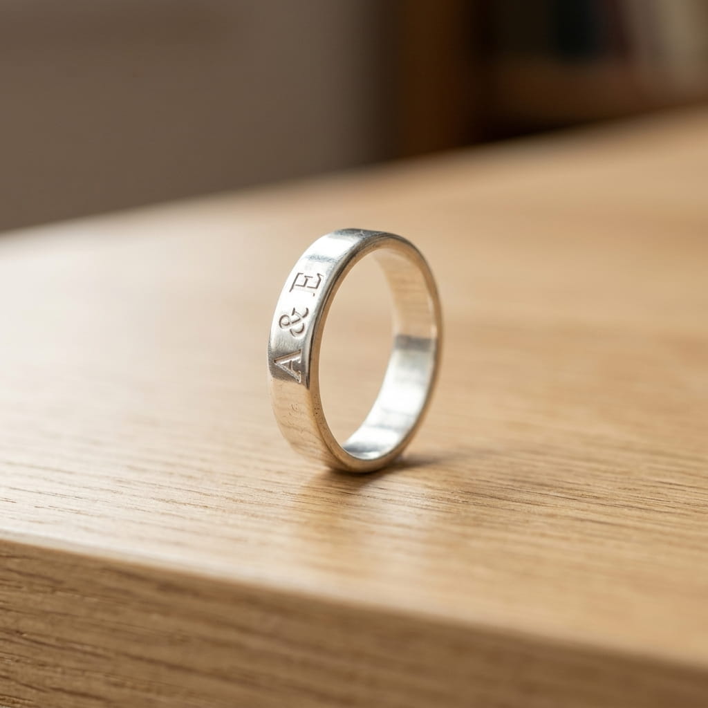 Bague FINE personnalisée en acier inoxydable 