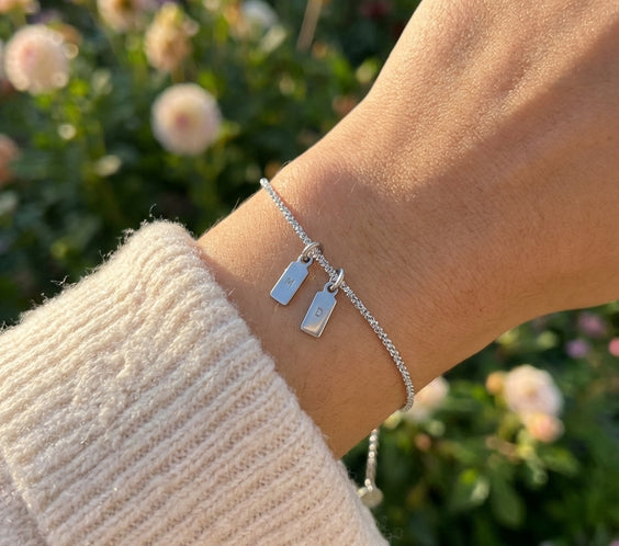Bracelet Duo d'Initiales – Gravure Personnalisée