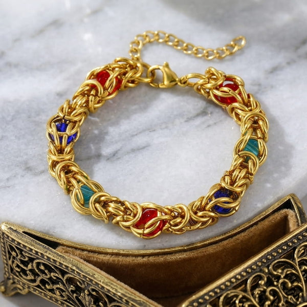 Bracelet Chaîne Tressée Or