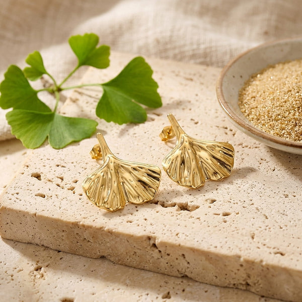 Boucles Ginkgo Dorées