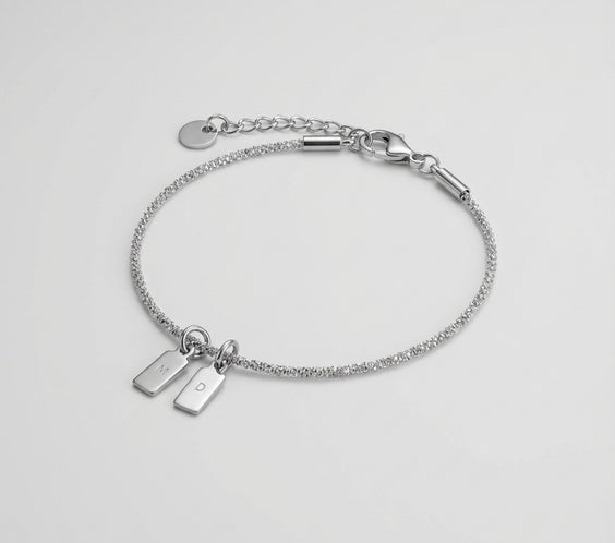 Bracelet Duo d'Initiales – Gravure Personnalisée