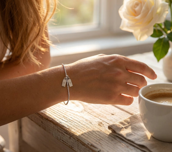 Bracelet Duo d'Initiales – Gravure Personnalisée