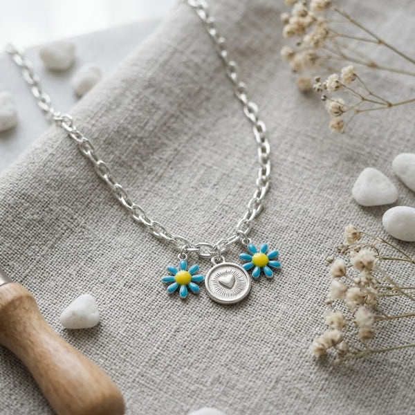 Collier Personnalisable à Charms – Acier Inoxydable Argenté